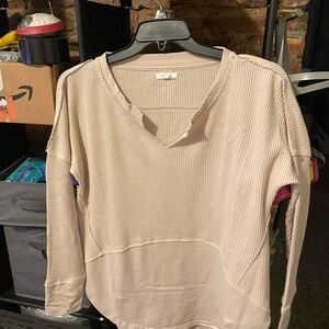 Beige textured Maurice’s top